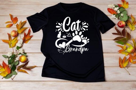 CAT GRANDPA -SVG: Playful Graphics for T-Shirt Designs