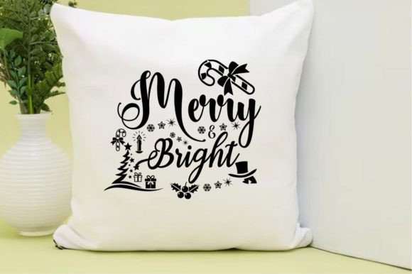 MERRY and BRIGHT, SVG: Festive Graphics for T-Shirt Designs