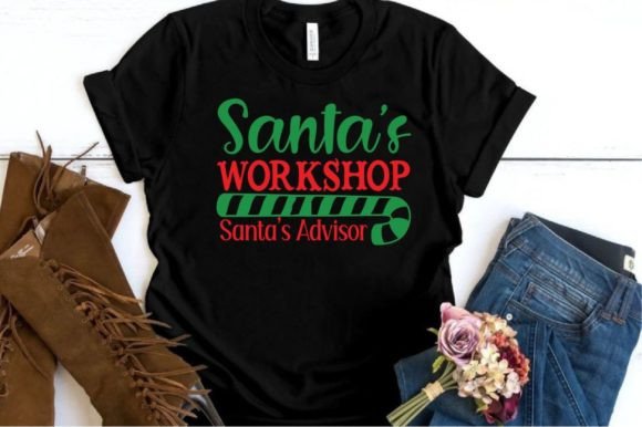 SANTA’S WORKSHOP SANTA’S ADVISOR SVG Graphics & T-Shirt Designs