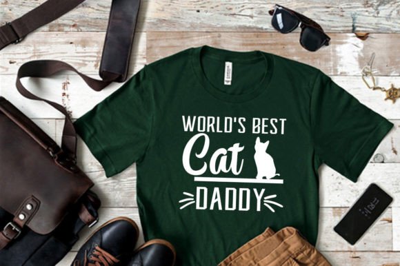 WORLD S BEST CAT DADDY- SVG: Graphics for T-Shirt Designs